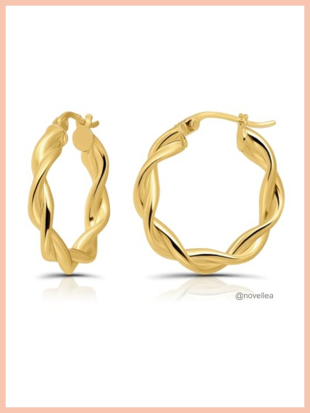 925 Sterling Silver Twisted Hoop Earrings 15-40mm Hypoallergenic